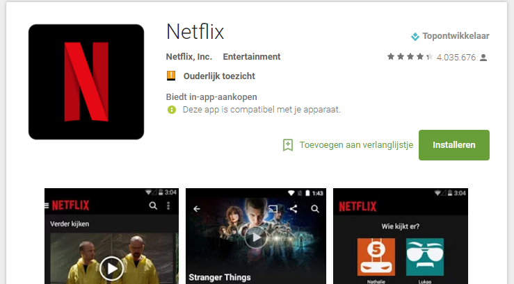 Netflix app store widevine